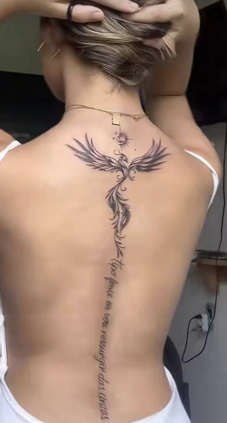 طائر العنقاء مع جملة طويلة للظهر H5